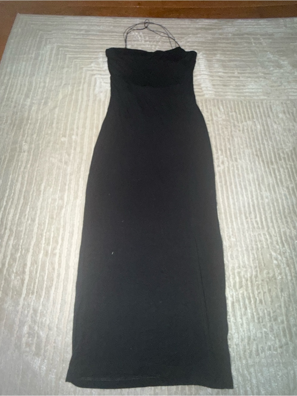 Classic Black Strapless Maxi Dress
